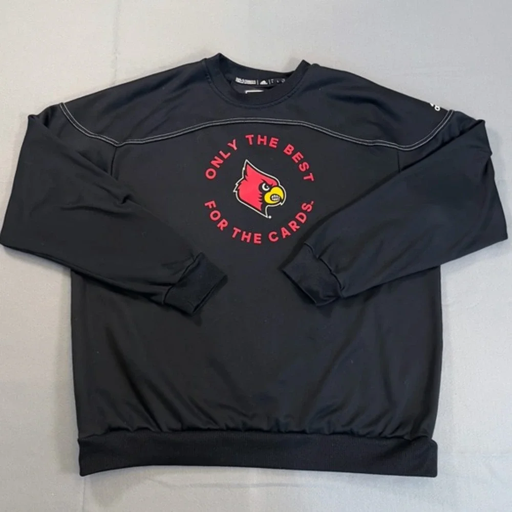 Adidas Louisville Cardinals Player Issued Mens Large Pullover Crewneck NCAA‎